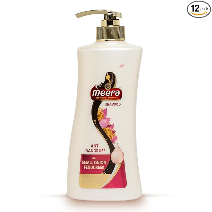 Meera Anti-Dandruff Shampoo with Small Onion & Fenugreek | Fights Dandruff | For Men & Women | Paraben-Free, Nourishing & Revitalizing Hair Care (650 ml)