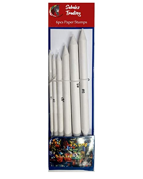 Sabahz Trading Art Paper Stump (White) - Set of 6 Pieces