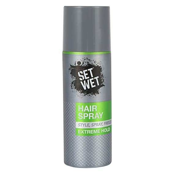 Set Wet Hair Spray for Men Extreme Hold 200ml | No Sulphate, No Paraben | Quick Hair Styling and Setting, No Flaking