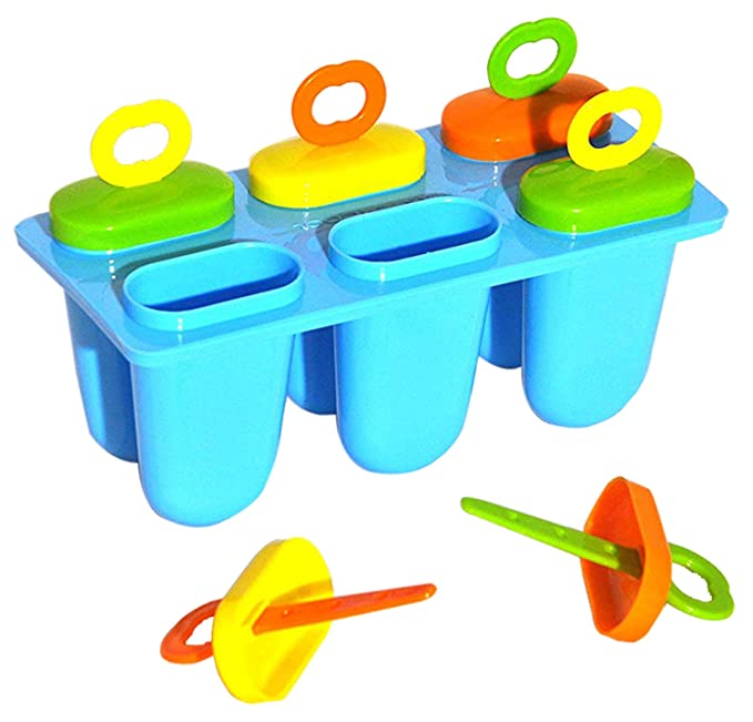 Kuber Industries Plastic Ice Candy Maker Kulfi Maker Moulds Set with 6 Cups (Multi) -CTKTC038131