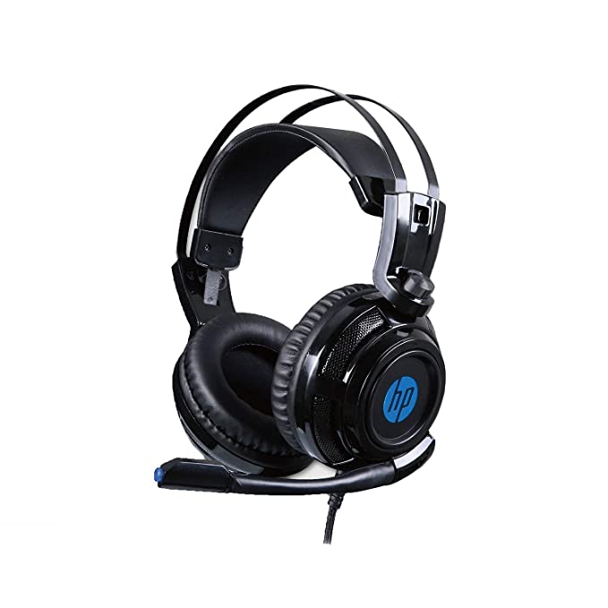 HP H200 Wired Gaming Over Ear Headphones with Mic/Compatible with PCs, Laptops and Other Devices with 3.5mm Audio Output/1 Year RTB Warranty, 8AA04AA (Black)