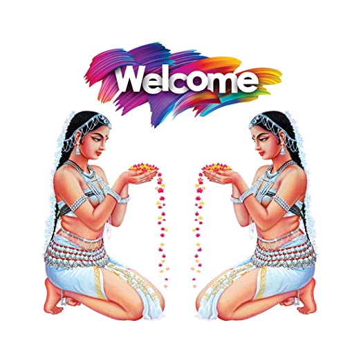 Rangoli Large Modern Art Wall Sticker Mullticolor Vinyl Sticker 40cm or 50 cm Pack of 1