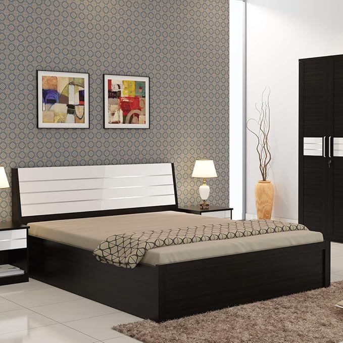 Spacewood Viva V3 Queen Bed with 3/4Th Lifton - Natural Wenge