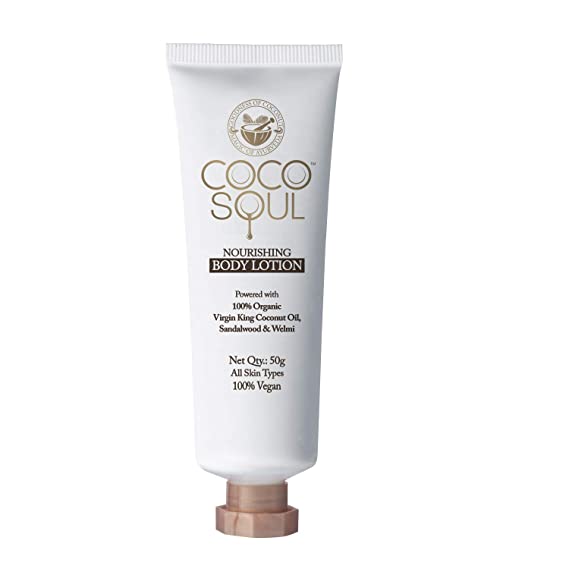 Coco Soul Beauty Nourishing Body Lotion with Virgin King Coconut Oil (Sulphate & Paraben Free), 50 ml