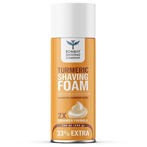 Bombay Shaving Company Turmeric Shaving Foam,266 ml (33% Extra) with Turmeric & Sandalwood