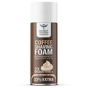 Bombay Shaving Company Coffee Shaving Foam,266 ml (33% Extra) with Coffee & Macadamia Seed Oil
