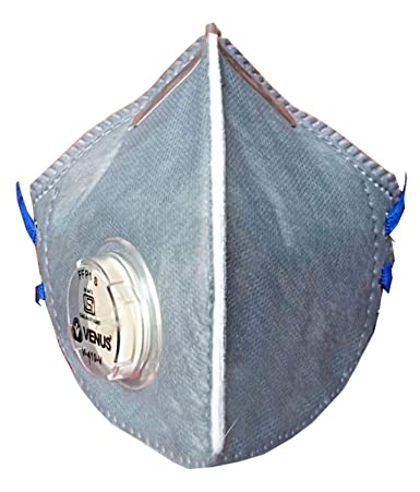 Party-Hut V-410-V Reusable Anti Air Pollution Face Mask 2 Bag Filters (Pack of 1)