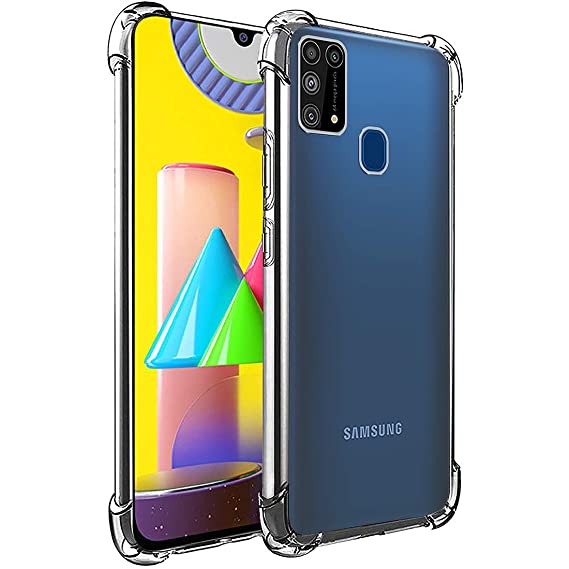 Amazon Brand - Solimo Mobile Cover (Soft & Flexible Shockproof Back Case with Cushioned Edges) for Samsung Galaxy M31 Prime / M31 / F41 (Transparent)
