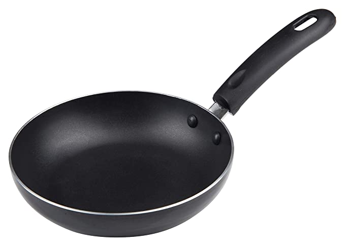 Cresta Aluminium Fry Pan (18cm, Gas Stove Compatible), Sparkle Black