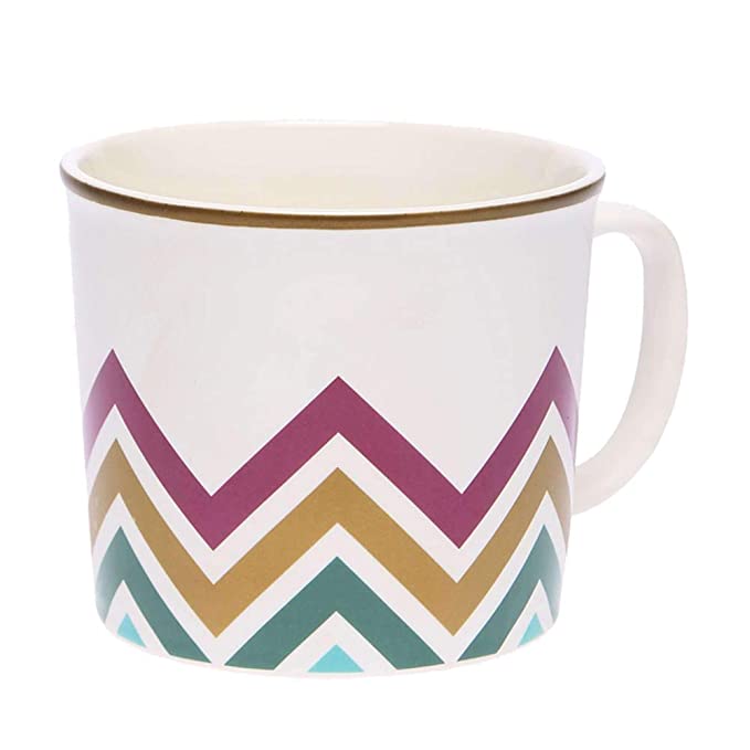 Ivy Home Stop Round Aztec Stripe Coffee Mug - 370 ml (White)