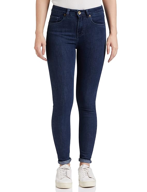 Amazon Brand - Symbol Women's Mid Rise Cropped Length Stretchable Skinny Fit Jeans