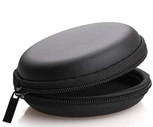 IRONFIX® Square Earphone case Earphone Pouch | Earphones case | Headphone Pouch |Eearphone Cover, Carrying Case for Earphones, Headset, Pen Drives, SD Cards, All Mobile Accessories (Black) (Square)