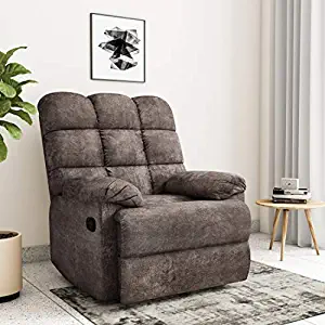 Amazon Brand - Solimo Biela Single Seater Fabric Recliner (Brown)