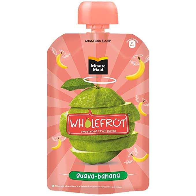 Minute Maid Wholefrüt Guava Banana Purée – Pack of 5 x 100 g