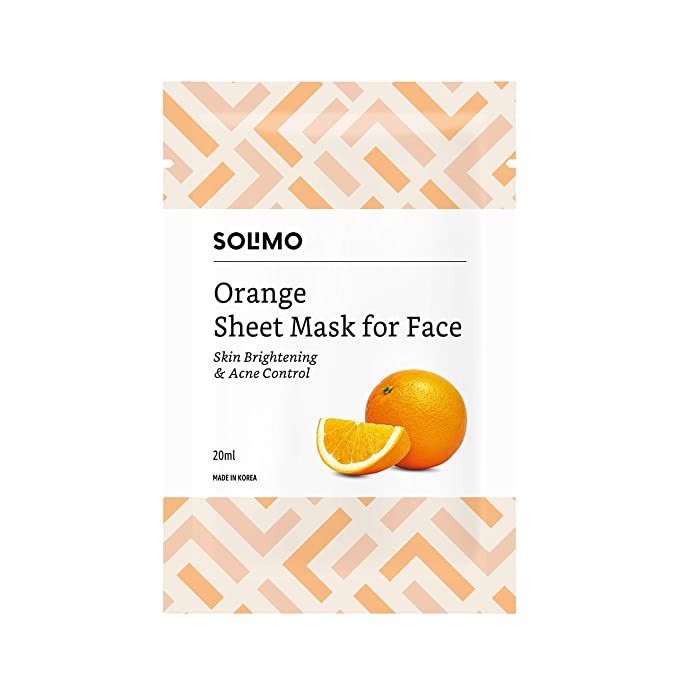 Amazon Brand - Solimo Face Sheet Mask, Orange