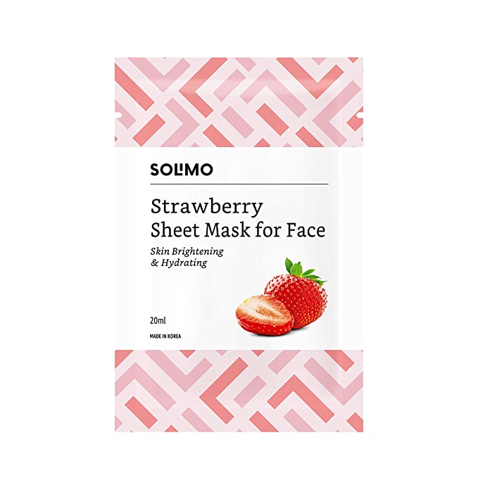 Amazon Brand - Solimo Solimo Strawberry Sheet Mask for Face