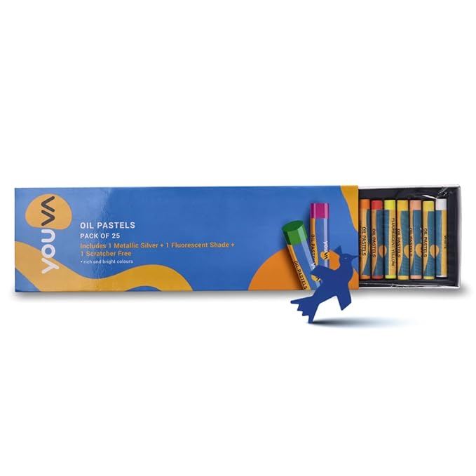 Navneet Youva|Oil Pastels For Kids And Beginners|For Drawing And Colouring|Silver
