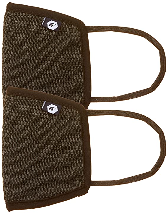 Fort Collins Unisex Cotton Face Mask (Pack of 2) (111_D.Grey_One Size)