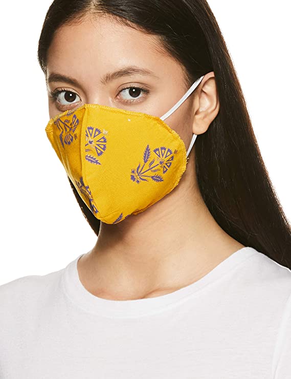 indigo by Clarks Men's Cotton Anti-Microbial Face Mask (Pack of 5) (SS20-IND1101_Multicolor_Free Size)
