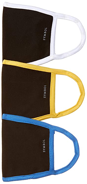Amazon Brand - Symbol Unisex Reusable Anti-Microbial 2 Layer Face Mask