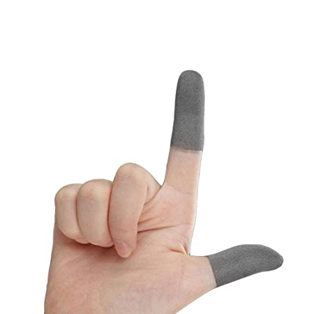 Galinpo 4Piece Pubg Game Finger Sleeve Touchscreen Finger Sleeves for Gaming Anti Sweat Breathable Game Controller Thumb Sleeve for Touch Screen Mobile Game