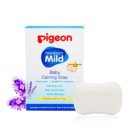 Pigeon Baby Calming Soap, for New Born, Enriched with Glycerine and Lavender Extract, Paraben Free, 100 gm