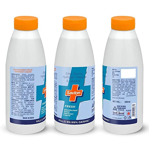 Savlon Fresh Hand Sanitizer Liquid 200ml