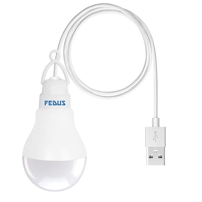 FEDUS USB Bulb for Power Bank - Portable LED Light for Mobile Lamp, Mini Night Light for Power Bank