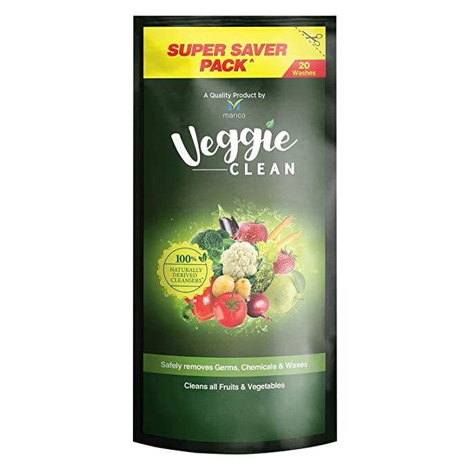 Veggie Clean, Fruits and Vegetables Washing Liquid, Refill Pack, Removes Germs, Bacteria, Chemicals and Waxes, 200 ml