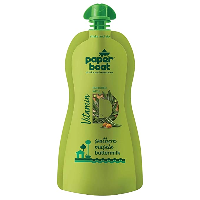Paper Boat Southern Masala Buttermilk, Made from Rich Creamy Curd, Enriched with Vitamin D and Vitamin B12, No Added Sugar and Preservatives (Pack of 6, 250ml each)