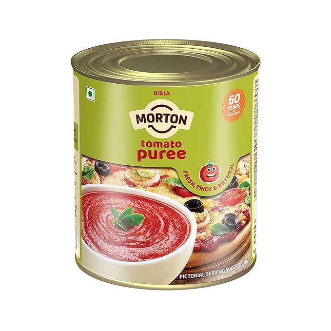 Morton Tomato Puree | Sweet & Tangy Flavor | Ready-to-Use Tomato Paste for Cooking, Pasta, Pizza, Sauces & Indian Gravies | 850g (Pack of 1)