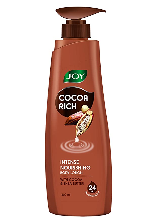 Joy Cocoa Rich Intense Nourishing Summer Body Lotion (400ml) | 24 Hour Nourishment | With Shea Butter & Cocoa Butter | Suitable for Normal to Dry Skin | Non Sticky & Non Greasy Lightweight Body Lotion