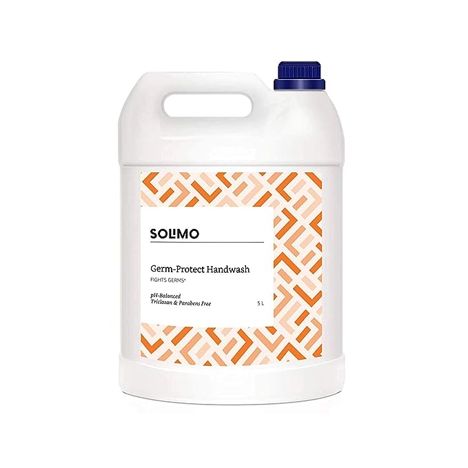Amazon Brand - Solimo Germ-Protect Handwash Liquid, 5 Litre