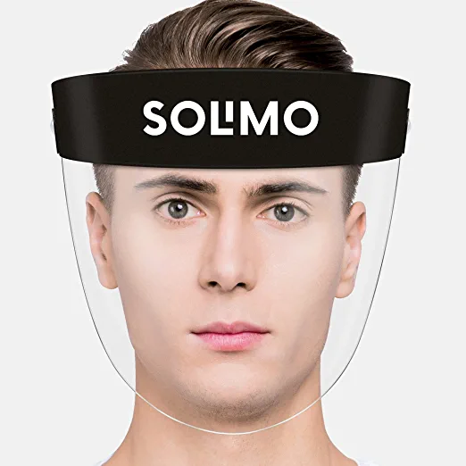Amazon Brand - Solimo SFS-02 Unisex Face Shield, Pack of 4