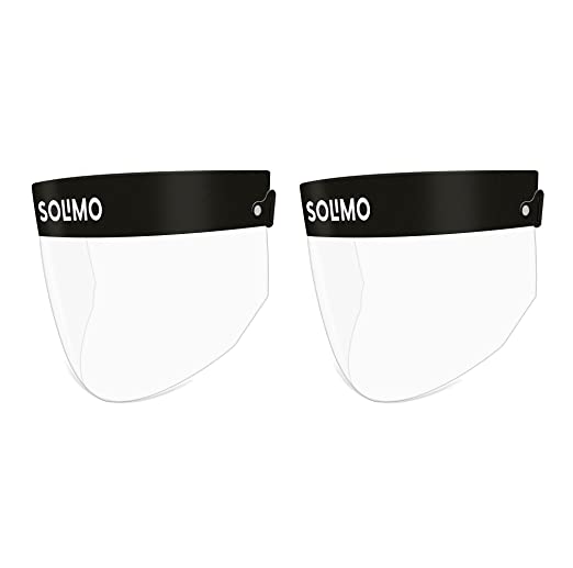 Amazon Brand - Solimo SFS-02 Unisex Face Shield, Pack of 2