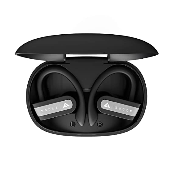 Boult Audio AirBass MuseBuds True Wireless Earbuds with 18H Total Playtime, Deep bass with Sports fit, IPX5 Sweatproof, Voice Assistant and Built in mic (Black)