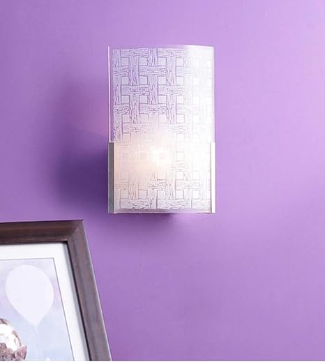 [Apply Coupon] - tu casa Whilas Glass Shade with White Metal-Iron Base Wall Light | Modern Wall-Mounted Light (Height : 9 Inch/No Blub) for Hall, Bedroom, Living Room, Vanity, Mirror & Home Décor