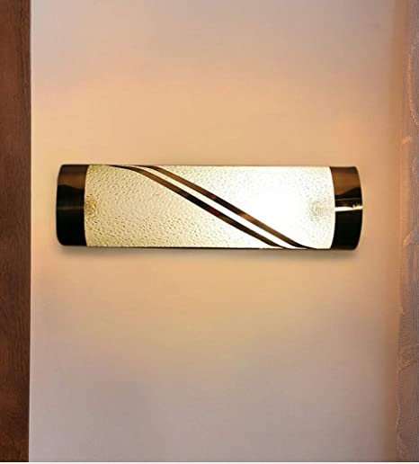 tu casa Ntu-139 Silver Glass & Steel Bath Light Holder Type b-22 (Bulb not Included)