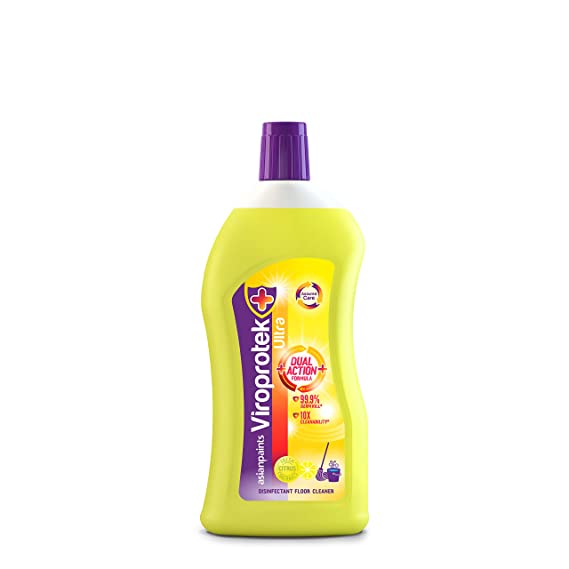 Asian Paints Viroprotek Ultra Disinfectant Floor Cleaner Citrus- 1 Liter