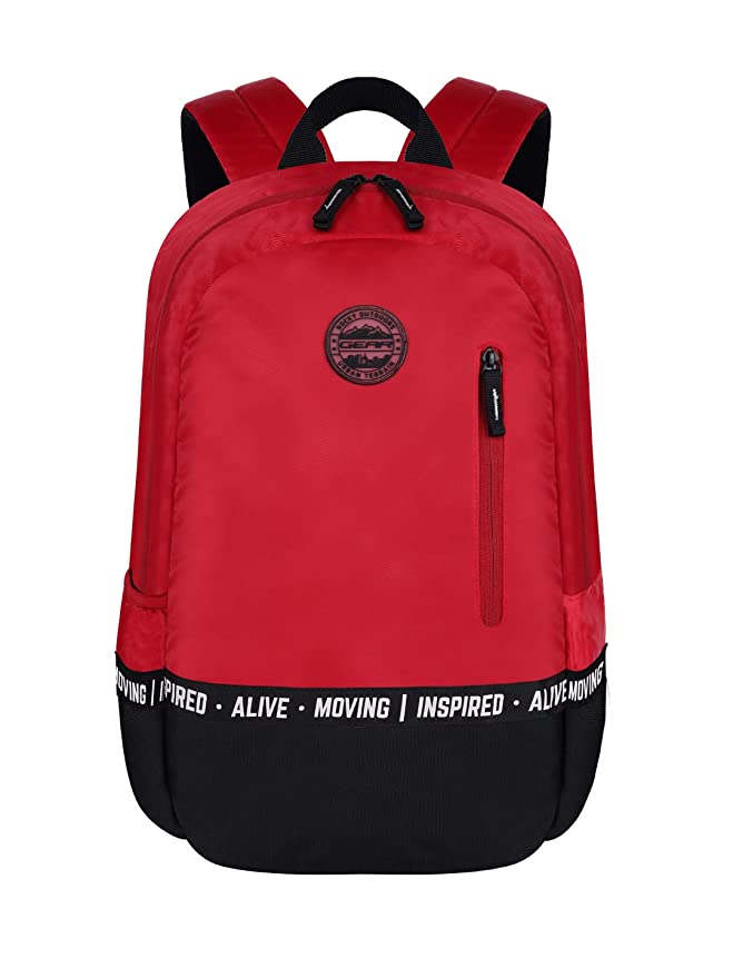 [Apply Coupon] - Gear Bomberecostatement 22L Water Resistant School Bag/College Bag/Backpack For Men/Women - Red
