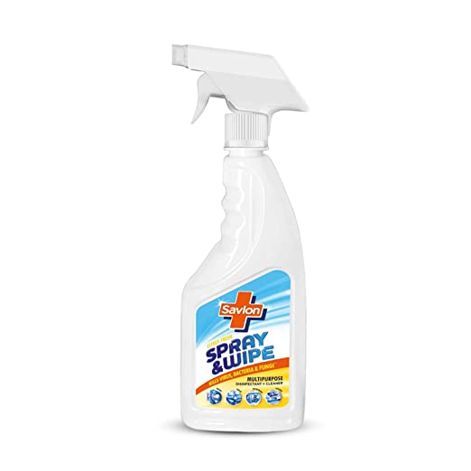 Savlon Spray & Wipe Multipurpose disinfectant cleaner | Kills germs on Multiple surfaces - glass/home/kitchen | (500ml , Citrus Fresh Fragrance)