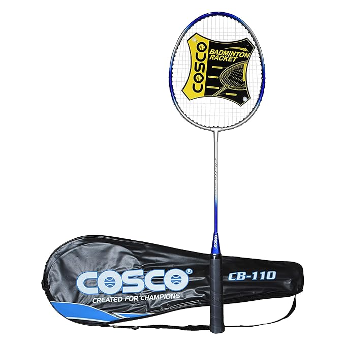 Cosco Aluminium Badminton Racquet (CB-110, Purple-Silver, Blue)