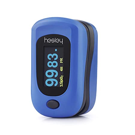 HesleyPulse Oximeter (SpO2) Blood Oxygen Saturation Monitor with Pulse Rate Measurements and Pulse Bar Graph. OLED Display