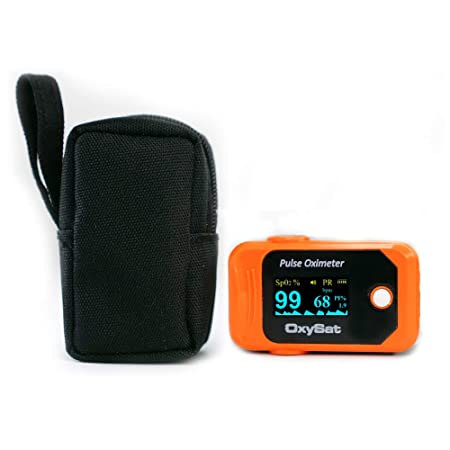 OXYSAT - Finger Tip Pulse Oximeter with SpO2, Perfusion Index and Pulse Rate readings, OLEDs Display and 18 months warranty
