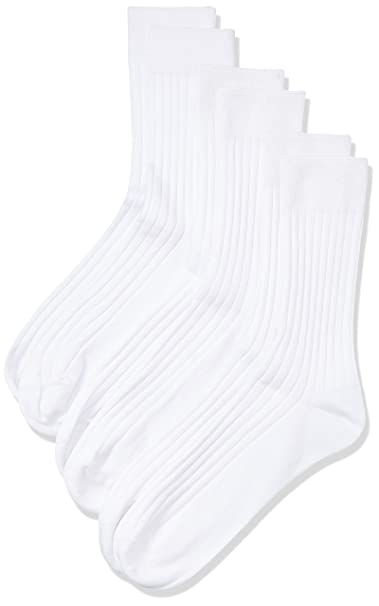 Amazon Brand - Symbol Men's Cotton Calf Socks (Pack of 3) (SYMSCKNS036_Multicoloured_One Size)