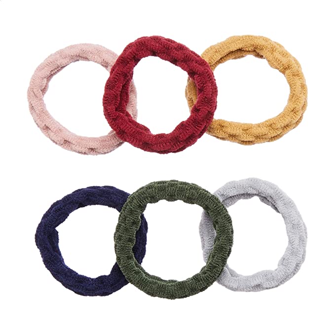 Amazon Brand - Solimo Women's Rubber Bands in 6 Unique Colours