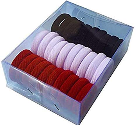 REET Multicolor Rubber Hairbands - Set Of 30 Pcs. Rubber Band Black, White,Red Rubber bands