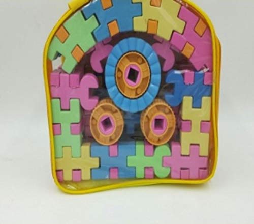 Brunte Mega Jumbo Happy Educational Game Building Blocks with Smooth Rounded Design (B635),Multicolor