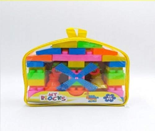 Brunte Kids Blocks Educational Game Building Blocks with Safe Rounded Blocks