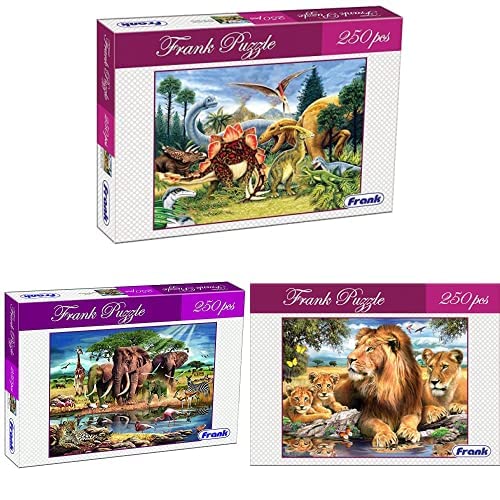 Frank Dinosaur Country Puzzle, Multicolor (250 Pieces)|in Africa Puzzle for 8 Year Old Kids and Above|Lion Family Puzzle, Multicolor (250 Pieces)